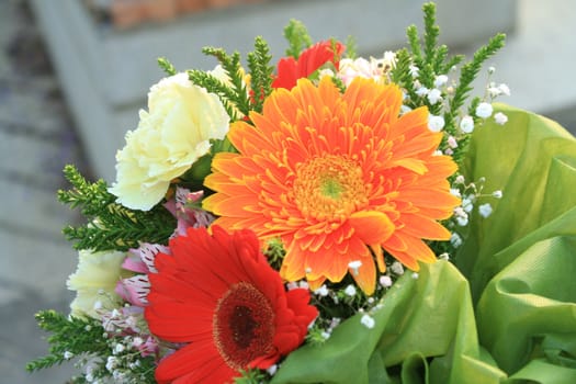 Beautiful bouquet of gerbera flowers