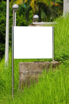 Blank billboard in countryside