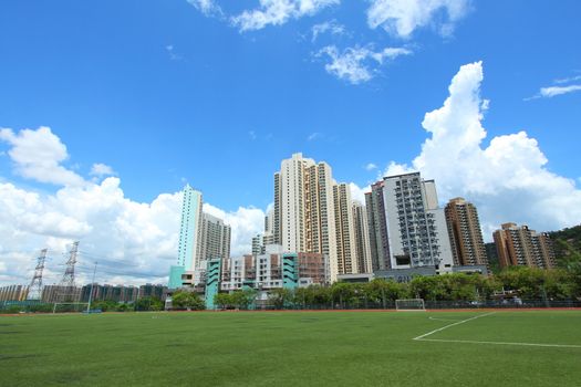 Tuen Mun downtown in Hong Kong