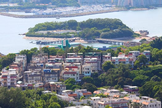 Outlying island in Hong Kong with many houses