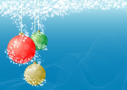Christmas ball decorative abstraction background