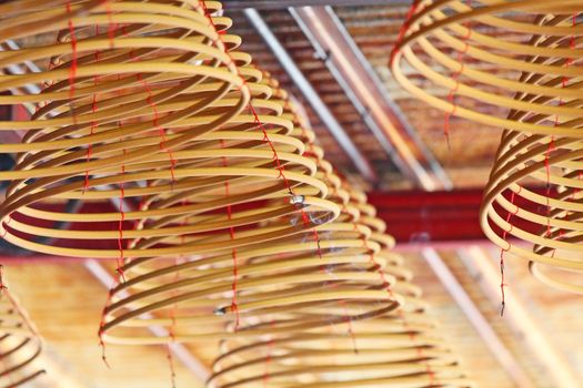 Incense coil in a Chinese temple