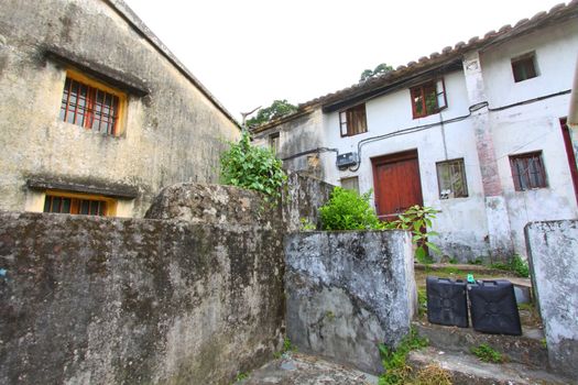 Rural houses in a Hong Kong village at Sai Kung