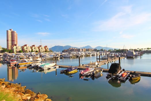 Gold Coast yacht pier with many luxurious boats