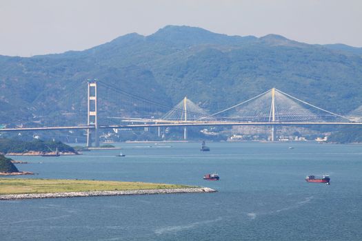 Tsing Ma Bridge at day time