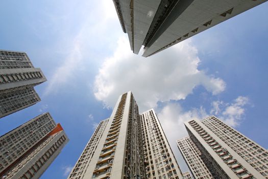 Hong Kong apartment blocks