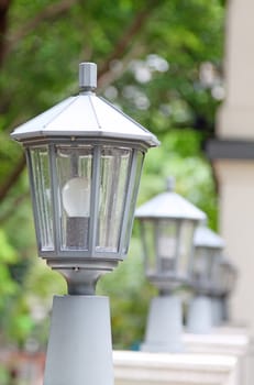 Lamps along the street