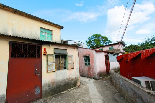 Rural houses in Hong Kong at day