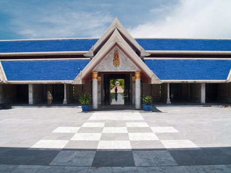 This building use for store marble Tripitaka, Buddhamonthon, Nakhon Pathom, Thailand