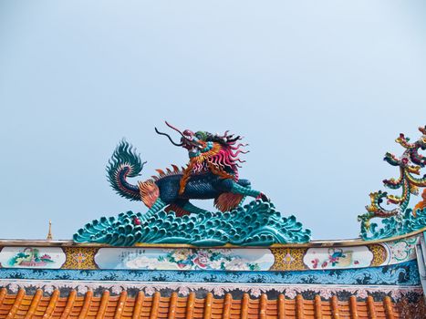 Horse dragon in Nang Sao Temple, Samut Sakhon, Thailand