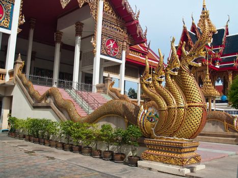 King of Nagas in Nang Sao Temple, Samut Sakhon, Thailand