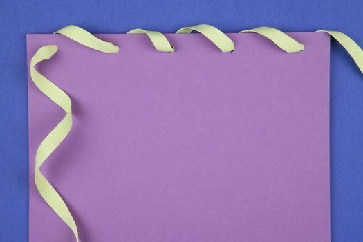 colorful paper notes with ribbon