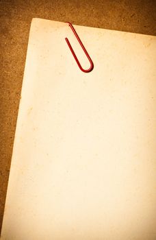 Vintage paper with Paper clip