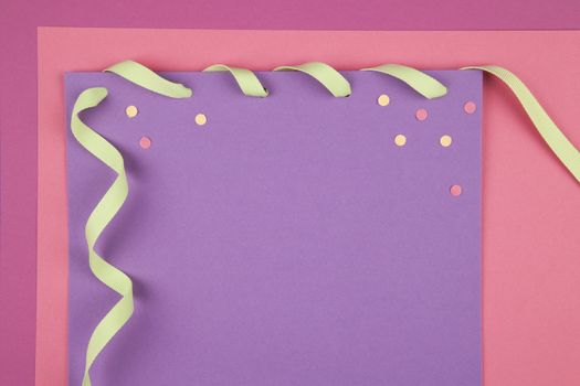 colorful paper notes with ribbon