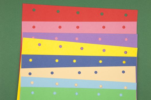 colorful paper notes with hole