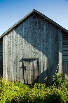 Old wooden door with rosty lock