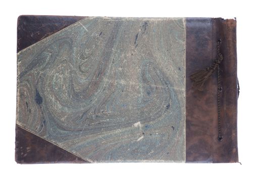 Old photo album isolated on white. 