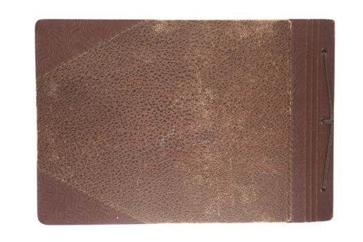 Old photo album isolated on white. 