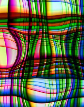 Pattern background made out of distorted colour lines.