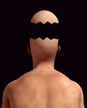 Concept image about having a open mind.