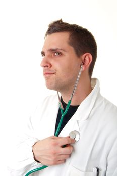 young male doctor with stethoscope