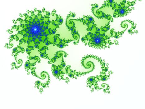 Computer-generated fractal design using the julia set mathematic formula