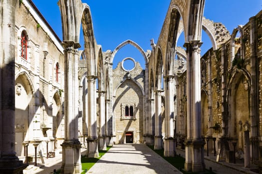 Roofless Carmo Church & Convent in Lisbon.