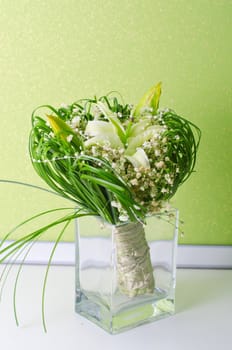 Wedding Bunch of flowers in a vase