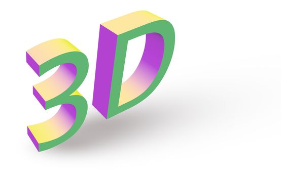 green 3d word