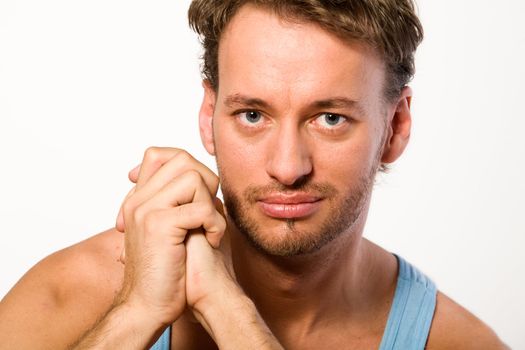 Studio portrait of a young adult man