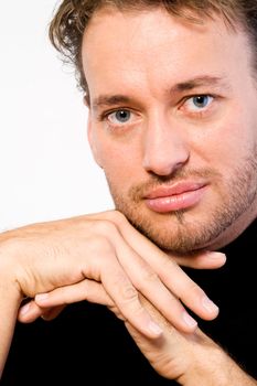 Studio portrait of a young adult man