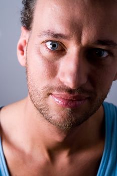 Studio portrait of a young adult man