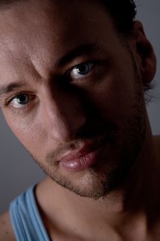 Studio portrait of a young adult man