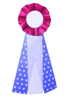 Patriotic red, white and blue ribbon award