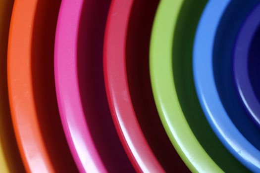  plastic coloured bowls 