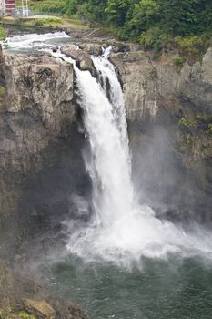 Snoqualmie Falls near Seattle, Washington, is a hydroelectric plant as well as a beautiful spot.