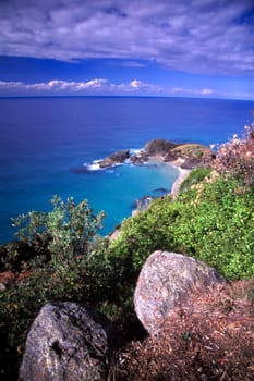 View of the Pacific Ocean from Hat Head National Park of New South Wales, Australia.