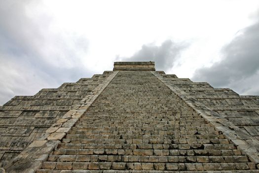 Mayan pyramid temple in Chitzen Itza Mexico