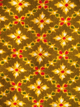 Closeup texture of general native Thai style handmade fabric weave