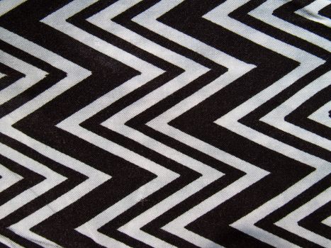 Closeup texture of zigzag black and white