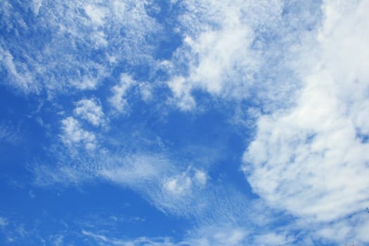 Blue sky with a white clouds