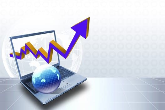 arrow graph showing high growth anything