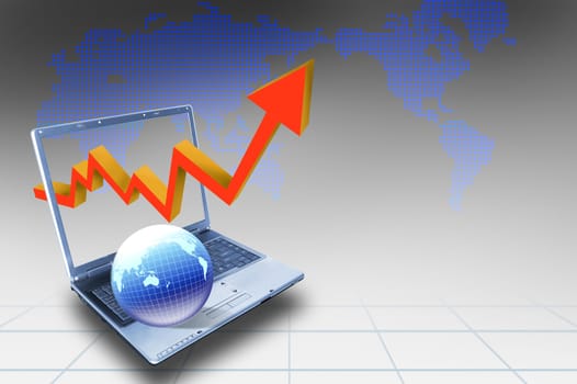 arrow graph showing high growth anything