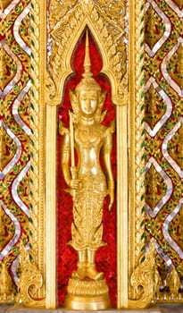 Angle on wall in temple Thailand