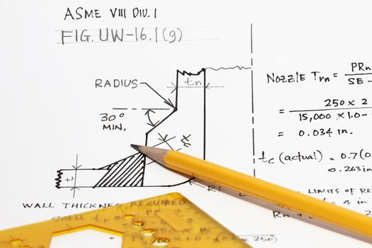 Calculation of nozzle according to asme code.