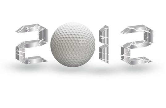 2012 golf design on white background