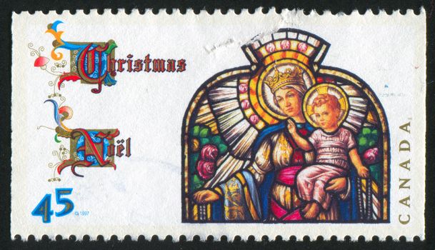 CANADA - CIRCA 1997: stamp printed by Canada, shows Madonna and Child, circa 1997