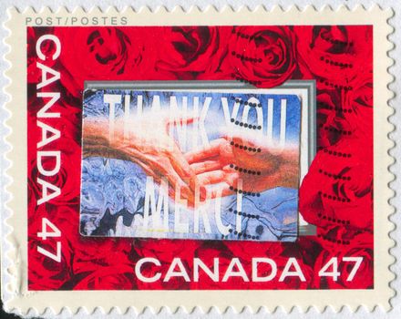 CANADA - CIRCA 2000: stamp printed by Canada, shows hand, circa 2000
