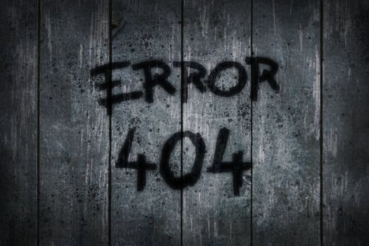 error 404 on old wooden planks - illustration