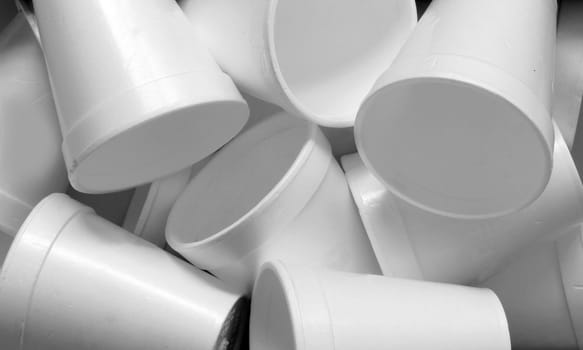 styrofoam cups background